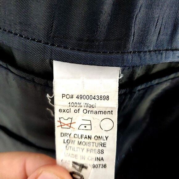 Calvin Klein Wool 2 Button Blazer‎ 44L Gray Sharkskin - Picture 8 of 10